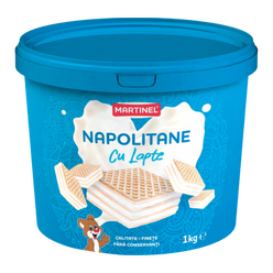 Producere Napolitane Martinel cu lapte, family pack